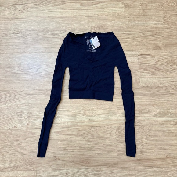 Free People Movement Eclipse Blue "Gone Adrift" Long Sleeve Shirt - Picture 3 of 3